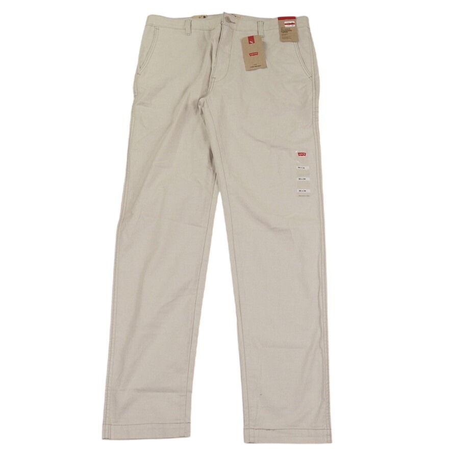 Levis Xx Chino Standard Taper Men 36x34 36x32.5 Beige Lightweight Stretch Pants